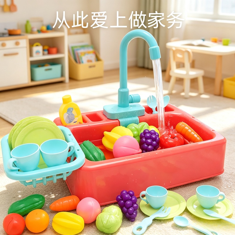 Kids Outdoor Kitchen Accessories - Детский кухонный набор с пластиковой раковиной