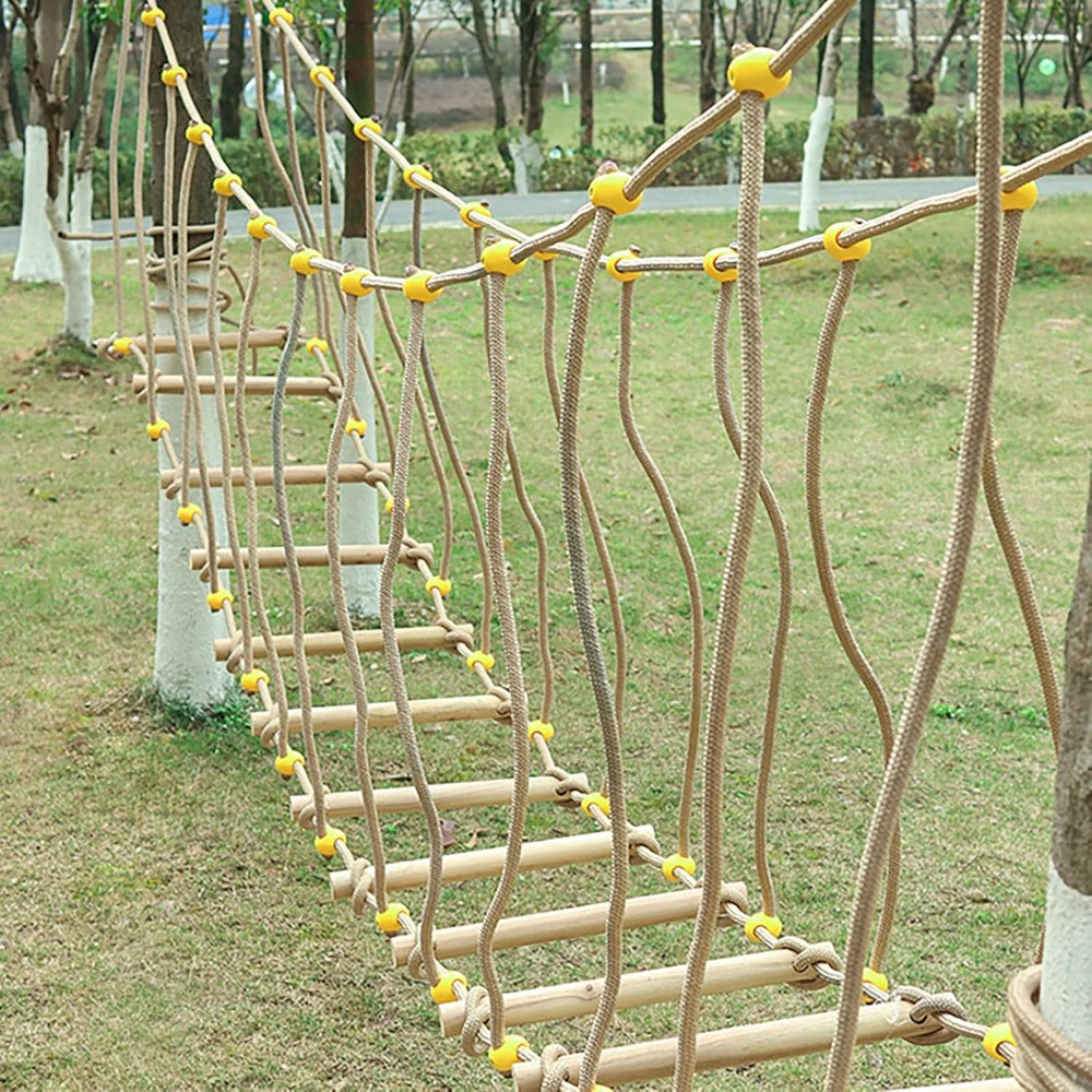 Kids Outdoor Climbing Frame - Деревянный подвесной мост-качели для детского сада,